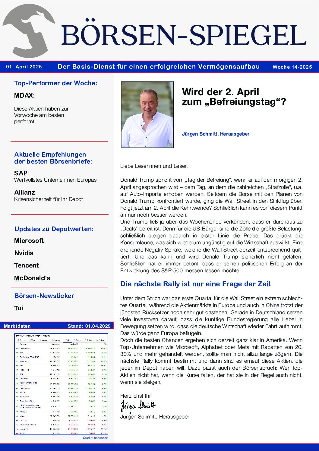 Börsenspiegel 14-2025